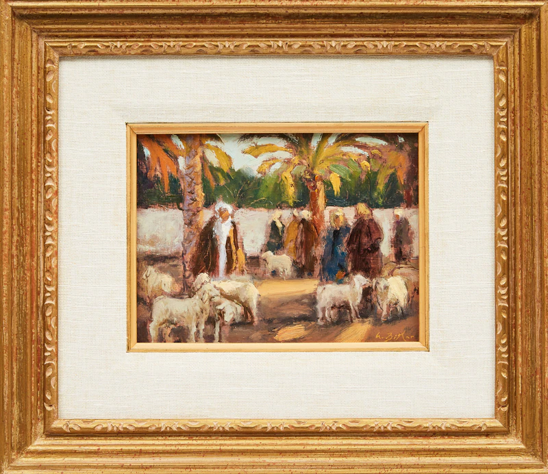 Antoine Bittar, The Thursday Market; Downtown Seville , two oil paintings on board - view 2