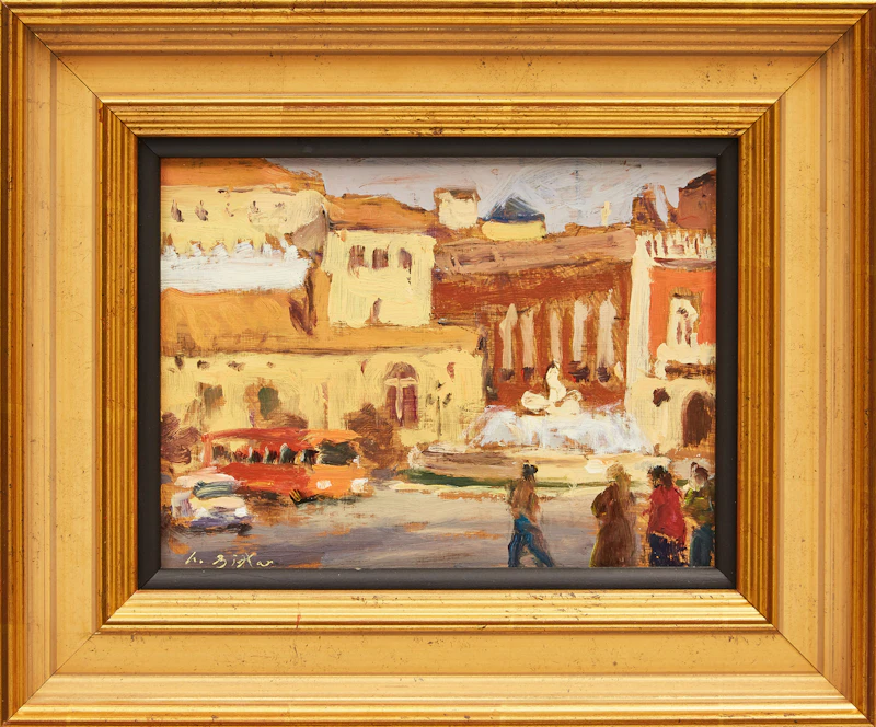 Antoine Bittar, The Thursday Market; Downtown Seville , two oil paintings on board - view 17