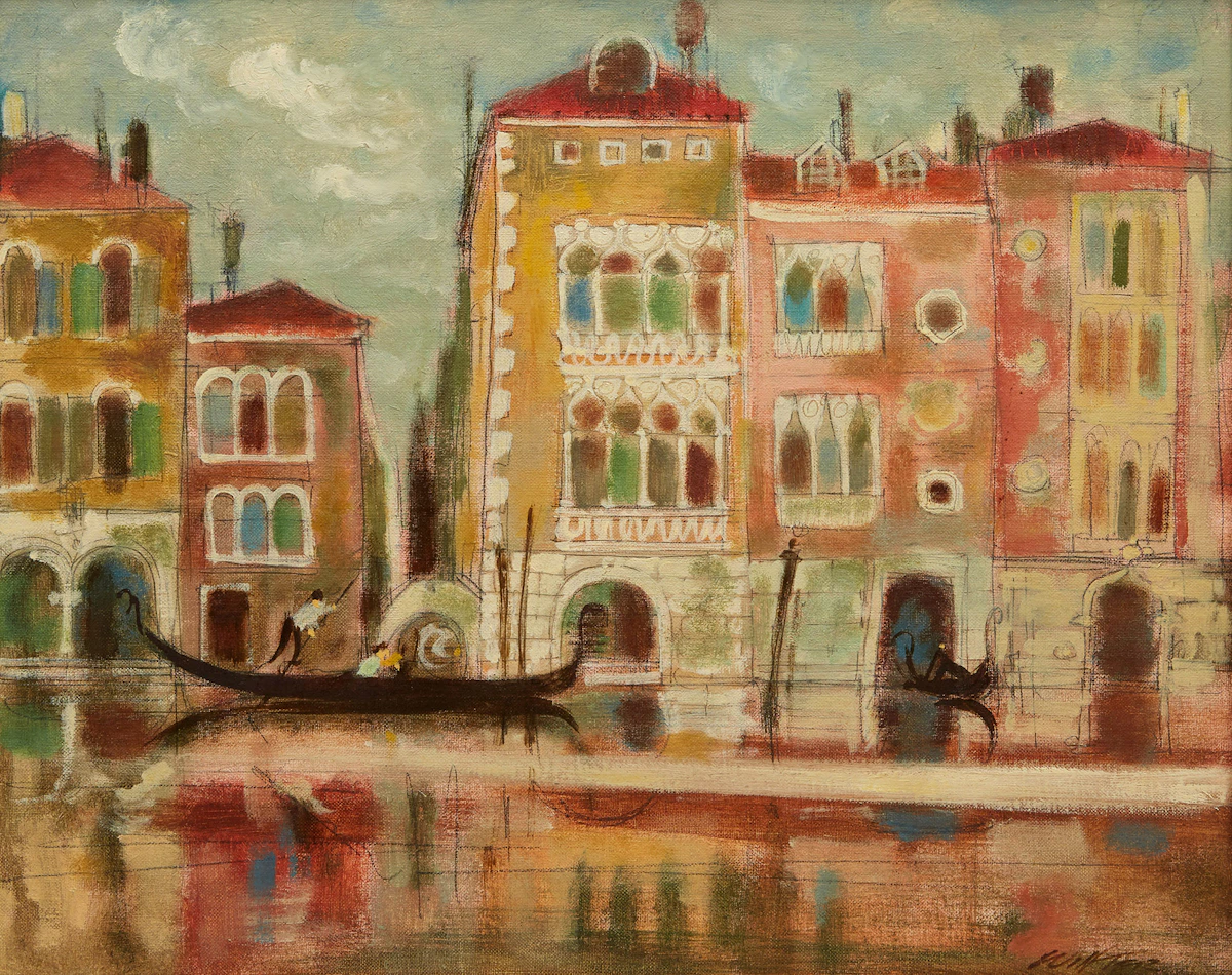 William Arthur Winter, Grand Canal, Venice, oil on board