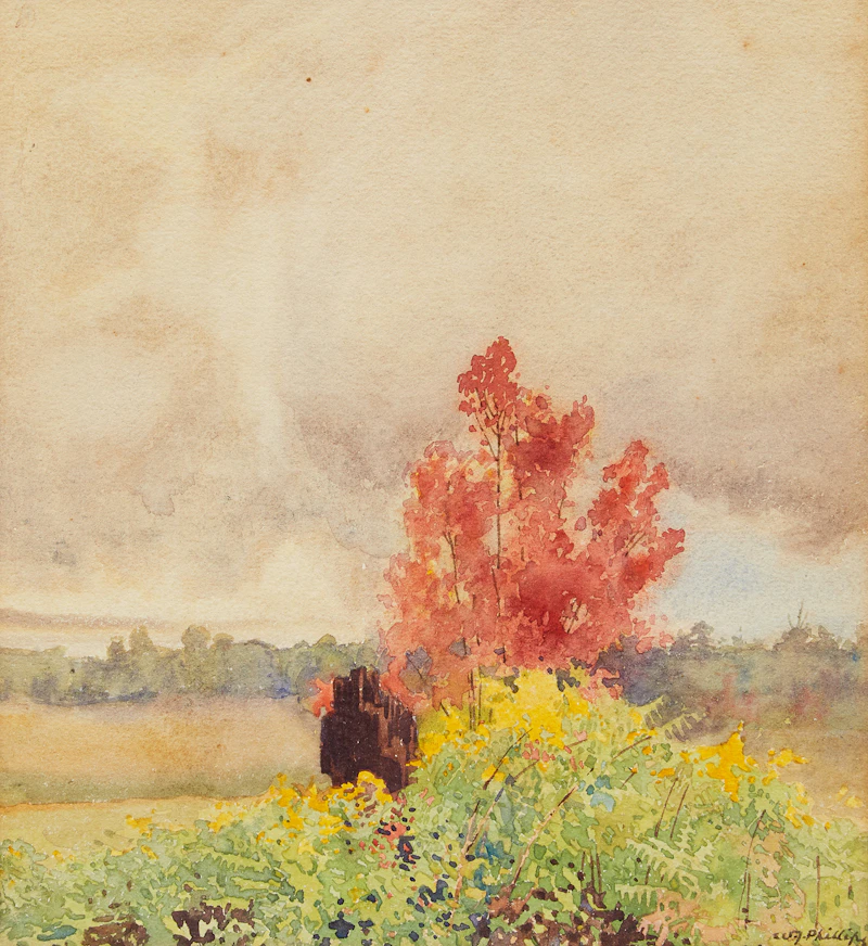 Walter Joseph Phillips, Untitled Landscape, watercolour on paper