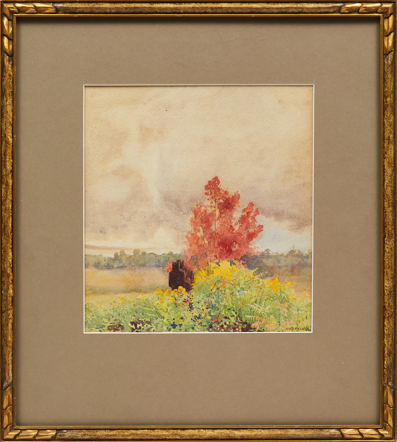 Walter Joseph Phillips, Untitled Landscape, watercolour on paper - view 2