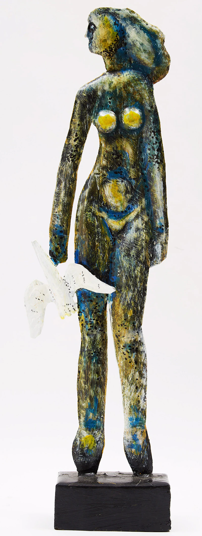 Ruben Zellermayer, Three Artworks, painted steel sculpture and two mixed medias on paper - view 1