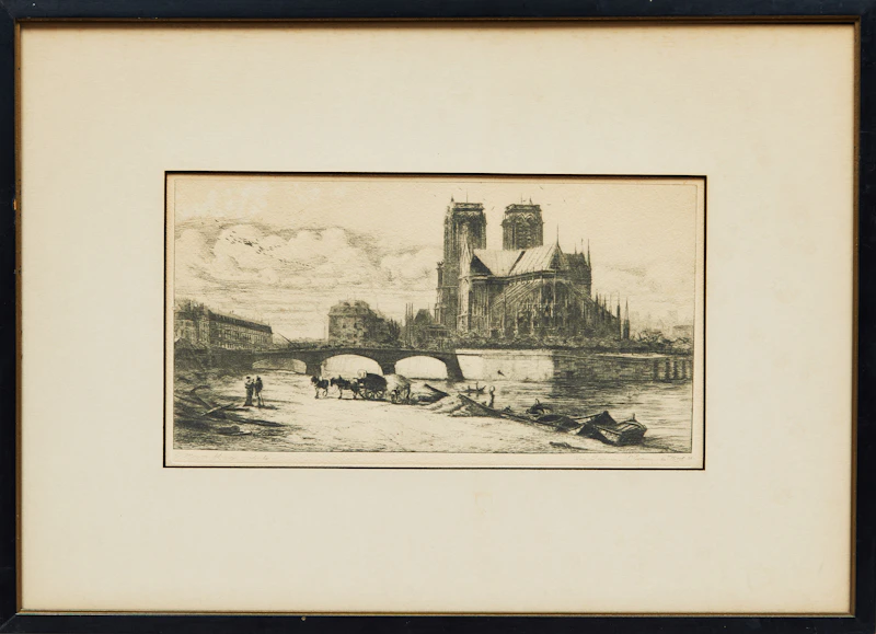 After Charles Méryon, L'apside de Notre Dame, etching - view 2