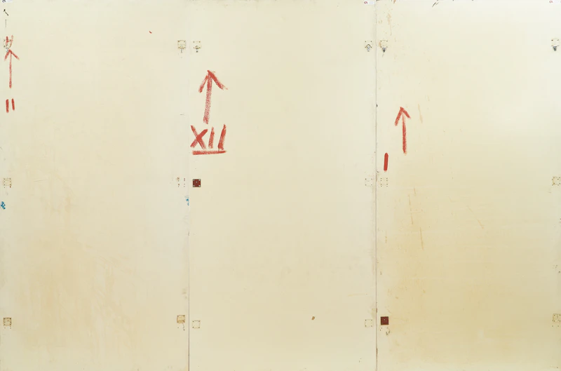 Marcelle Ferron, Untitled (Triptych), 1963, three oils on board - view 2