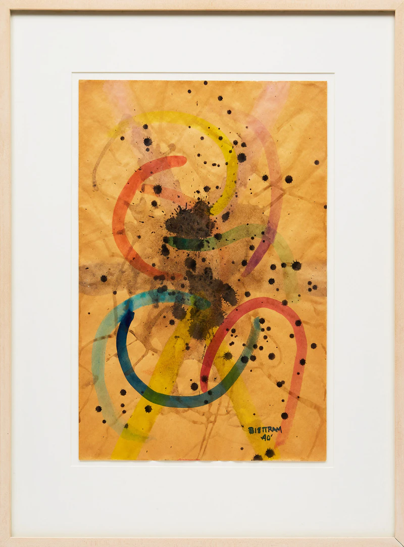 Emil Bisttram, Untitled Abstraction, watercolour and ink on paper - view 2