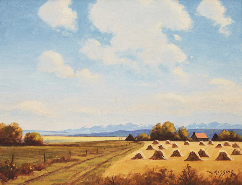 Roland Gissing, Near Indus, Alberta, oil on board