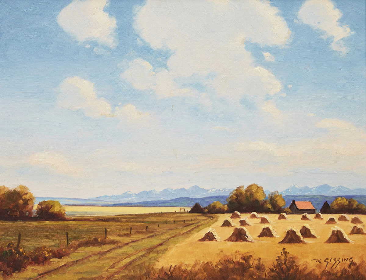 Roland Gissing, Near Indus, Alberta, oil on board