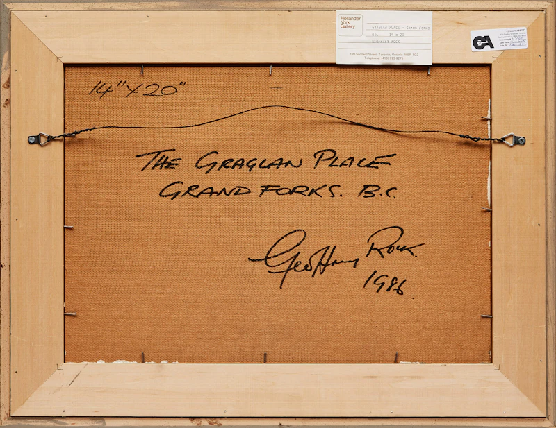 Geoffrey Allan Rock, The Graglan Place, Grand Forks, B.C., oil on board - view 3