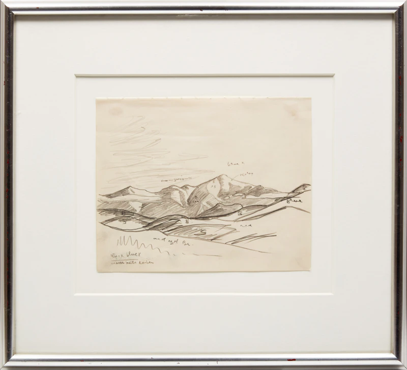Lawren Stewart Harris, White Mountains, New Hampshire, Book 3 - 14, pencil on paper, 1935 - view 2