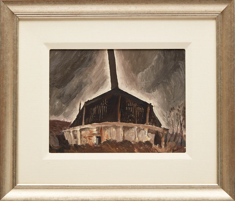 Jack Hamilton Bush, Old Lumber Mill (1944), oil on board, 1944 - view 2