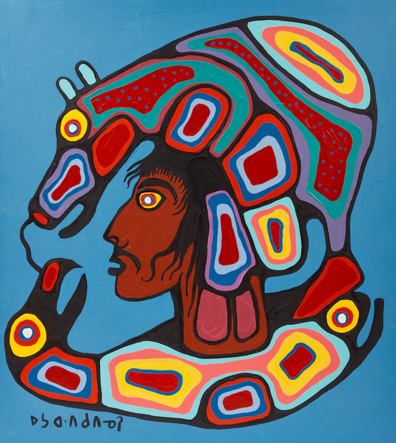 Shaman transforming into a Bear  by Norval Morrisseau