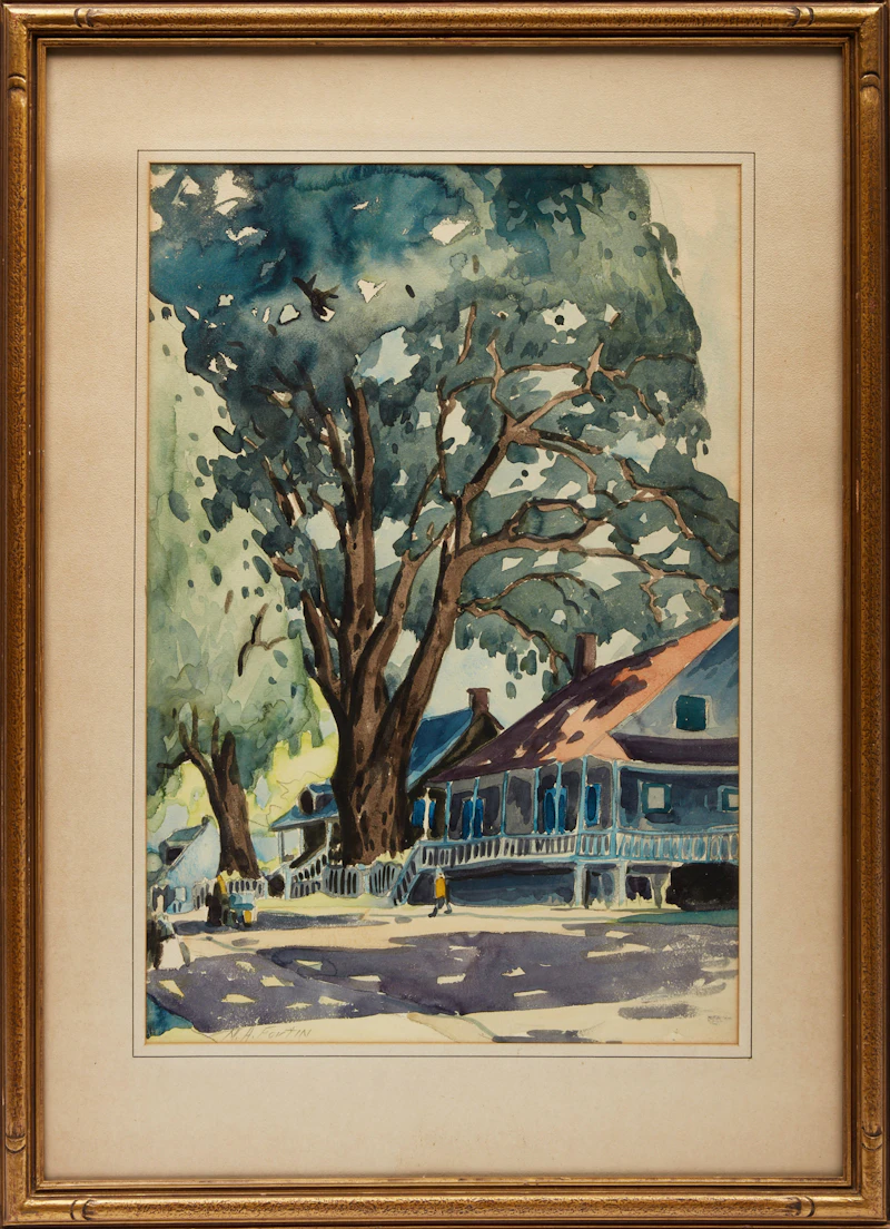 Marc-Aurèle Fortin, Saint Rose, c. 1925, watercolour on paper laid down on board - view 2