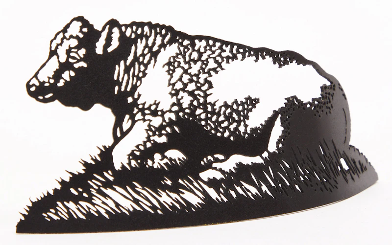 Joe Fafard, Bull, lasercut steel, 1995 - view 2