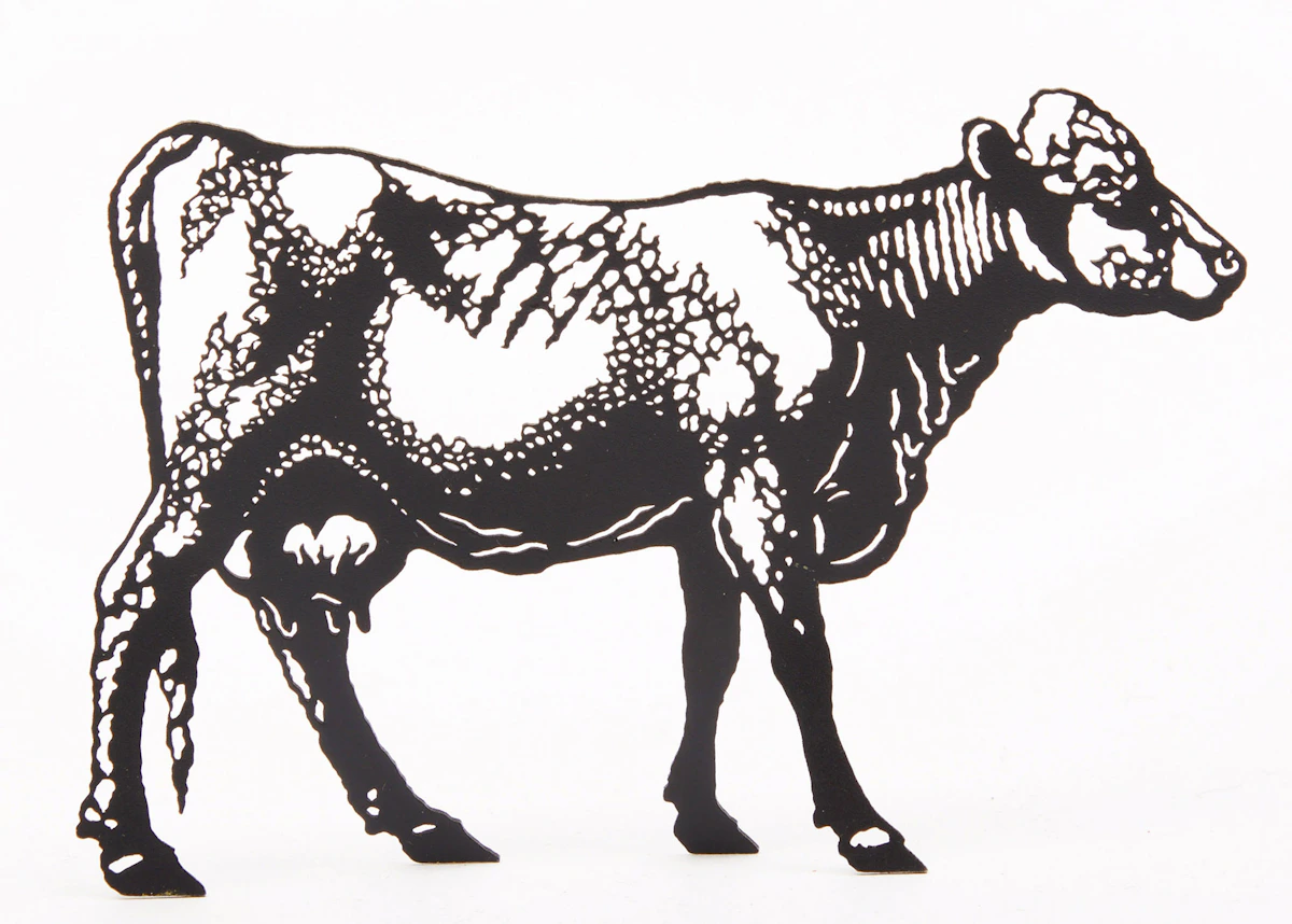 Joe Fafard, Cow, lasercut steel, 1996