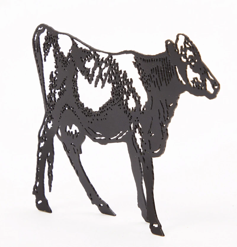 Joe Fafard, Cow, lasercut steel, 1996 - view 2