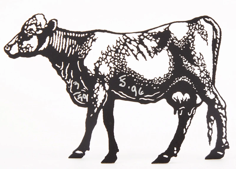 Joe Fafard, Cow, lasercut steel, 1996 - view 3