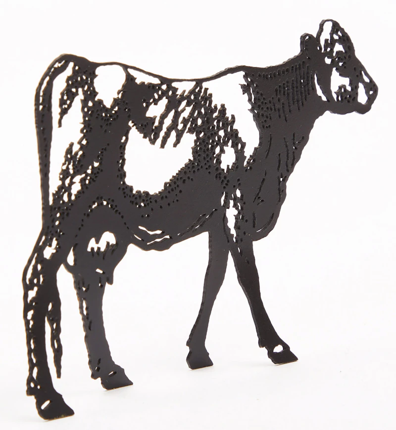 Joe Fafard, Cow, lasercut steel, 1996 - view 4