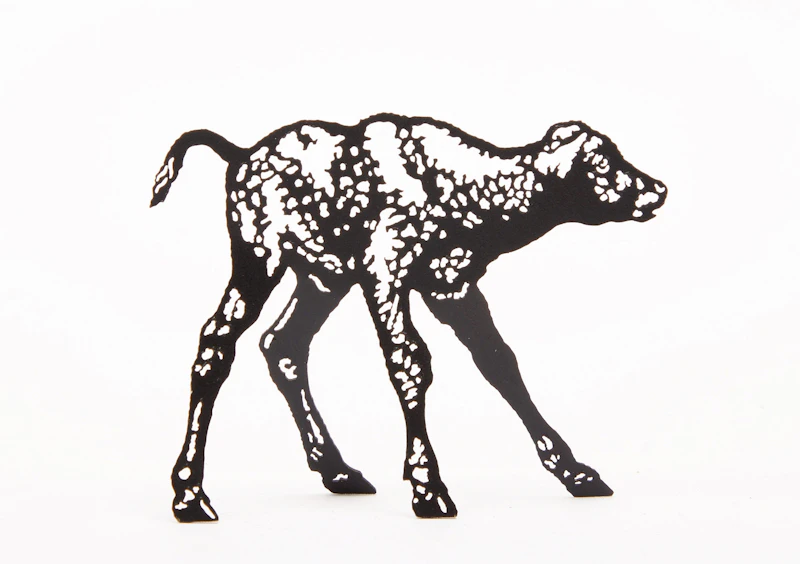 Joe Fafard, Calf, lasercut steel