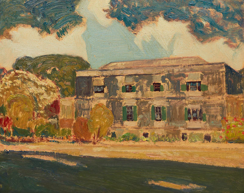 James Edward Hervey MacDonald, Old House in Barbados, oil on board