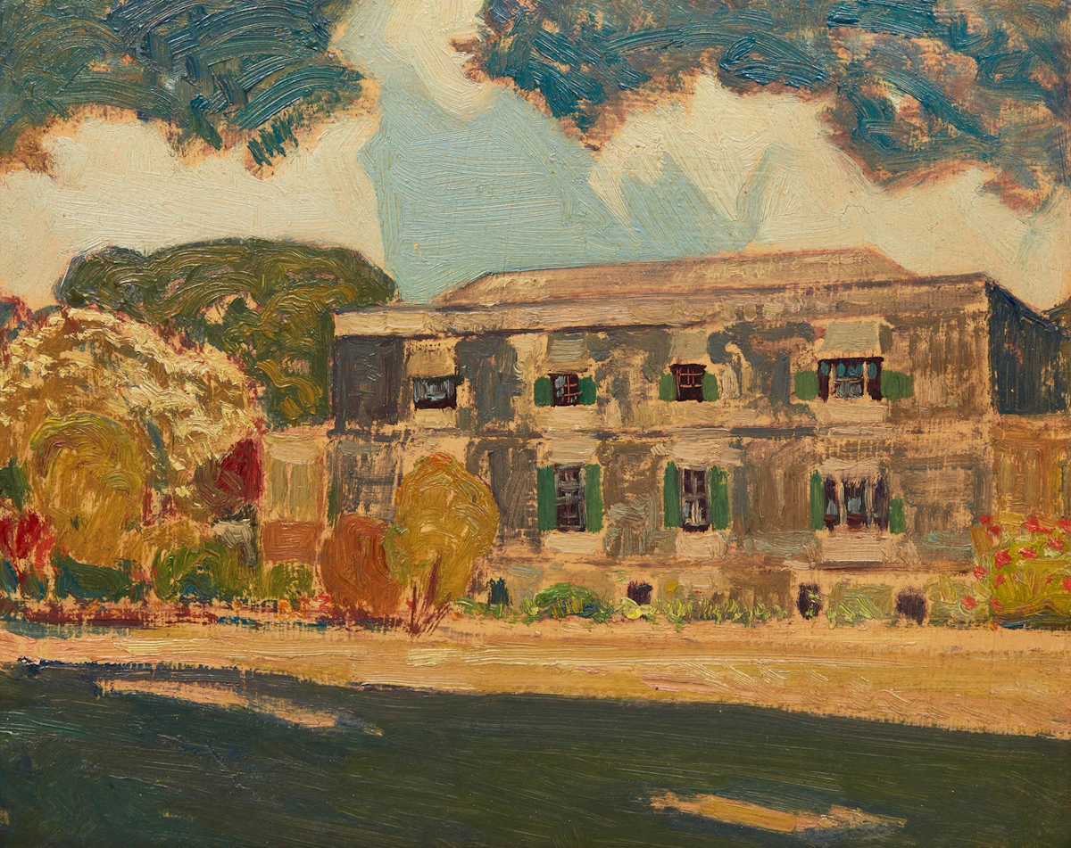 James Edward Hervey MacDonald, Old House in Barbados, oil on board, circa 1931/32