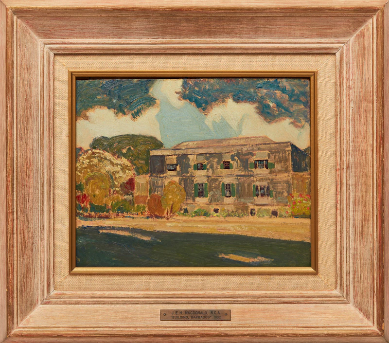 James Edward Hervey MacDonald, Old House in Barbados, oil on board, circa 1931/32 - view 2