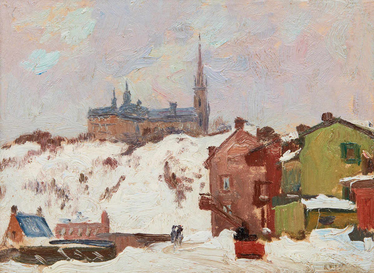 Robert Wakeham Pilot, The Church, Point Levis, oil on board