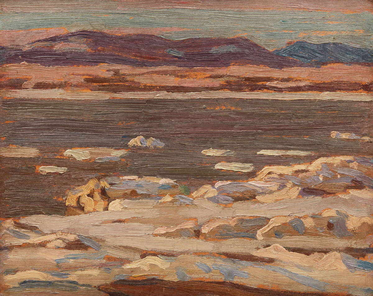 Alexander Young Jackson, Lévis, oil on panel, 1922