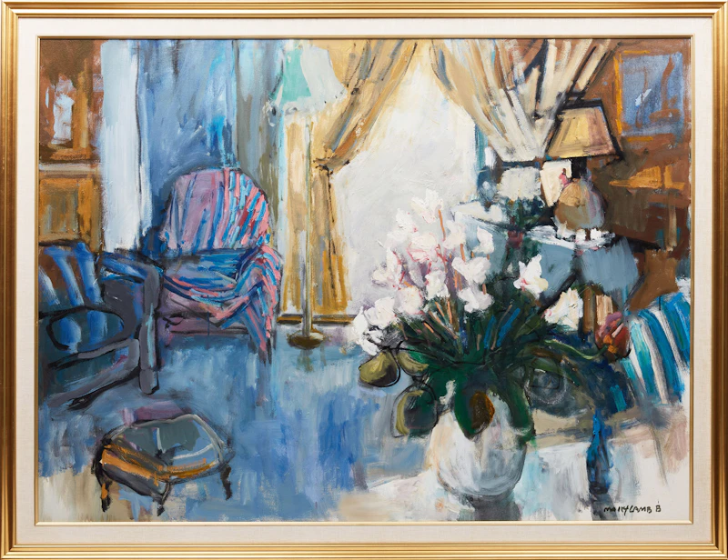 Molly Lamb Bobak, Blue Interior, oil on canvas - view 2