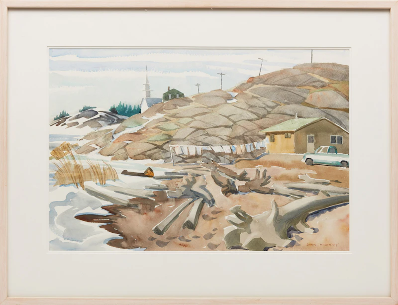 Doris Jean McCarthy, Fort Chipewyan, watercolour, 1980 - view 2