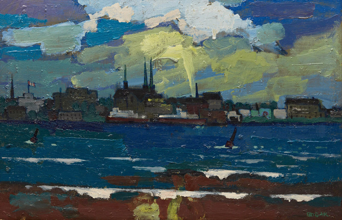 Bruno Joseph Bobak, Charlottetown, oil on canvas