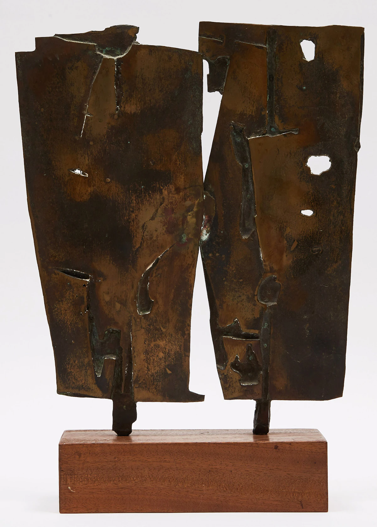 Pietro Consagra, Conversation Nocturne, bronze on wooden base, 1957