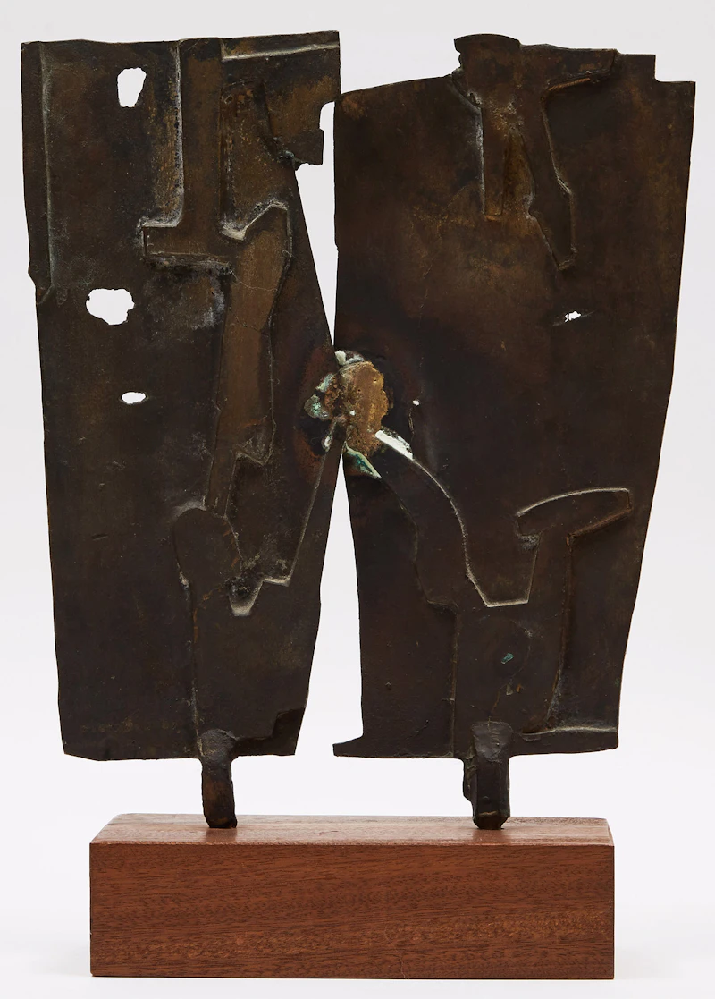 Pietro Consagra, Conversation Nocturne, bronze on wooden base, 1957 - view 4