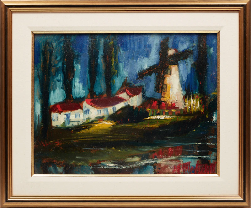 Jānis Ferdinands Tīdemanis, Dutch Landscape, oil on board - view 2