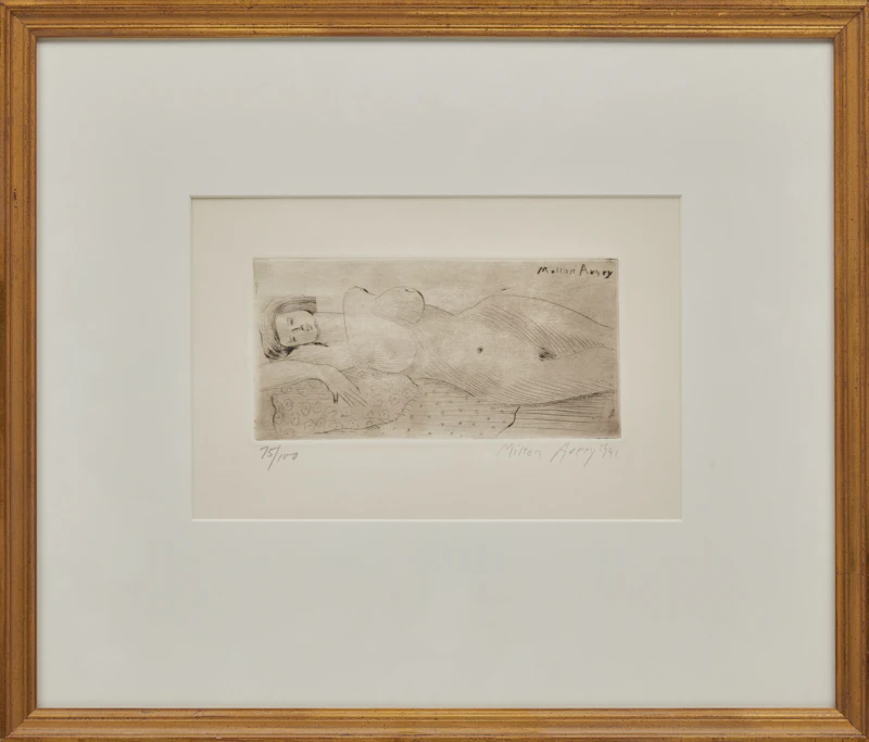 Milton Avery, Reclining Nude (Lunn 22), etching and aquatint, 1941 - view 2