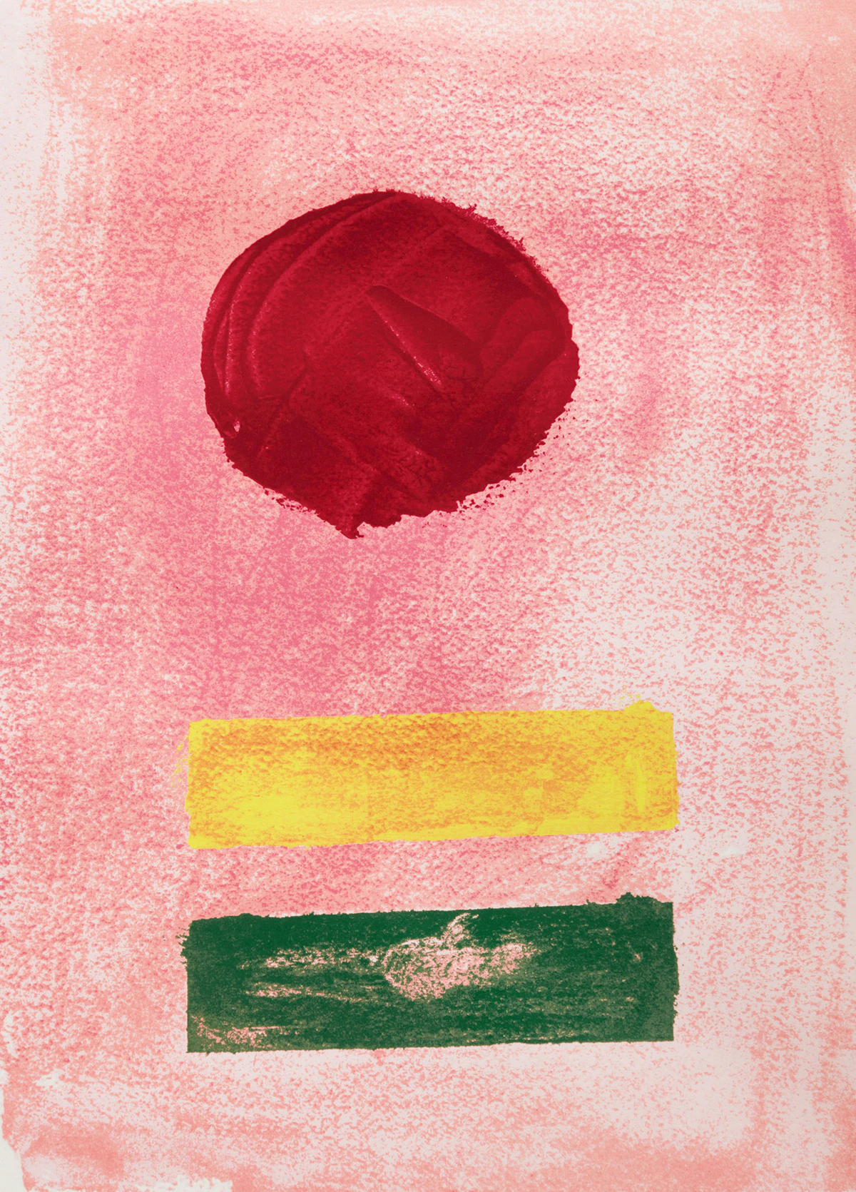 Adolph Gottlieb, Pink Ground, colour screenprint, 1972