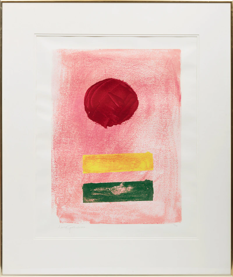 Adolph Gottlieb, Pink Ground, colour screenprint, 1972 - view 2