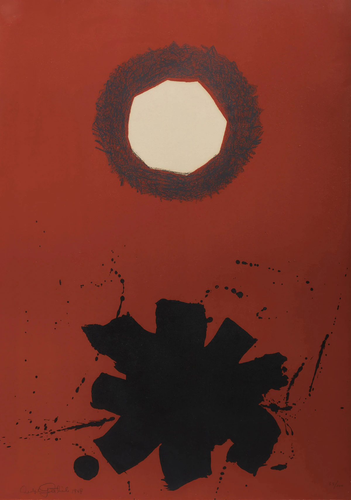 Adolph Gottlieb, Beacon, colour lithograph, 1969
