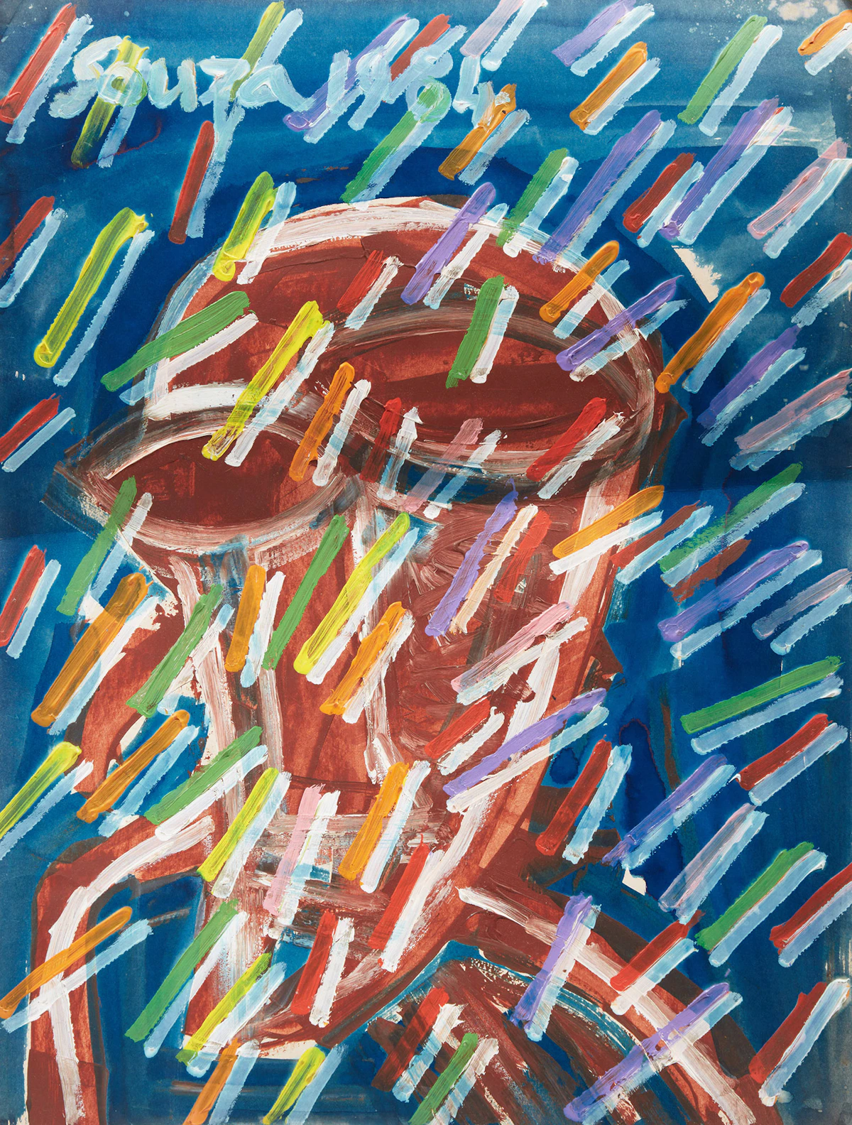 Francis Newton Souza, Portrait (1984), gouache, 1984