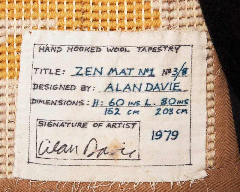 Alan Davie, Zen Mat No.1, wool tapestry, 1979 - view 3