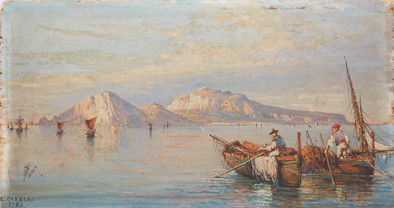 View of Capri by Consalvo Carelli