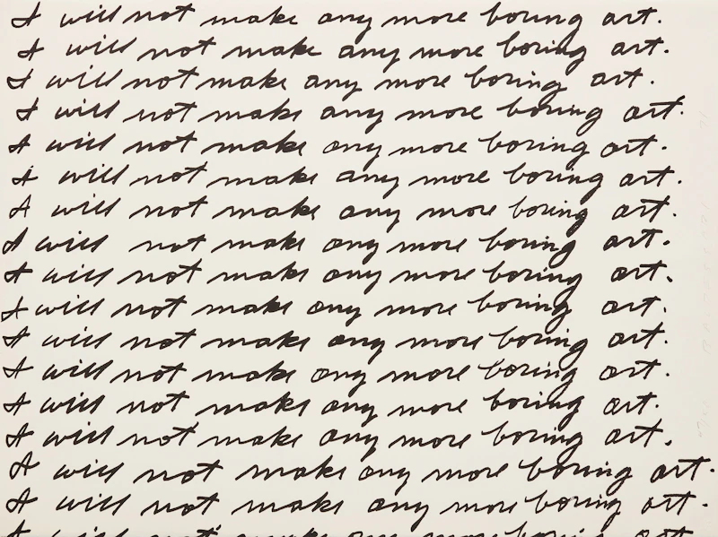 I will not make any more boring art by John Baldessari