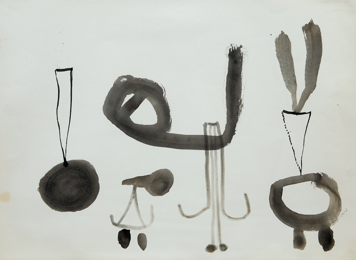 Joan Miró, Graphisme concret (Concrete Graphics), india ink on paper, 1951