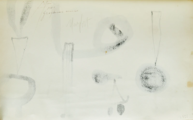 Joan Miró, Graphisme concret (Concrete Graphics), india ink on paper, 1951 - view 4
