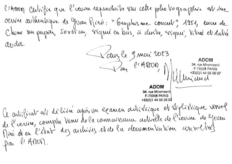 Joan Miró, Graphisme concret (Concrete Graphics), india ink on paper, 1951 - view 6