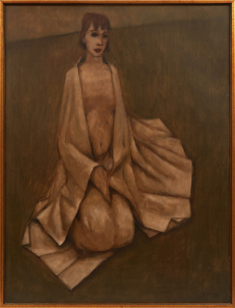 Pierre Lefebvre, Nu drapé, oil on canvas - view 2