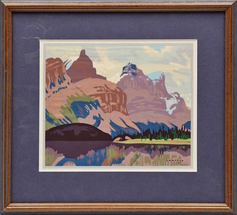 Joseph Ernest Sampson, Maligne Lake, colour silkscreen - view 2