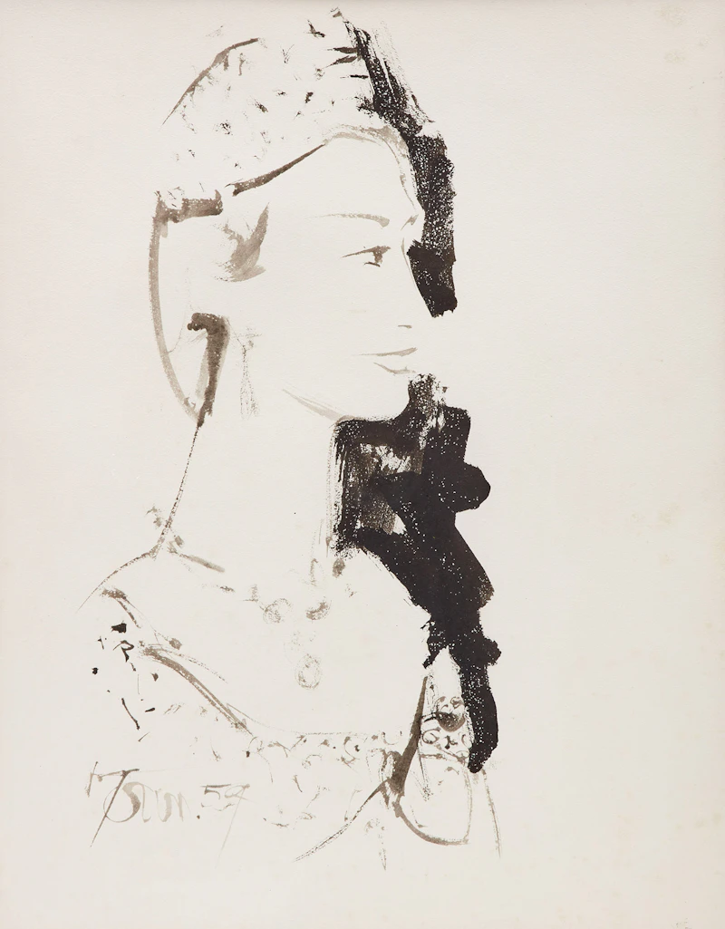 Harold Barling Town, Female Model, ink - view 1