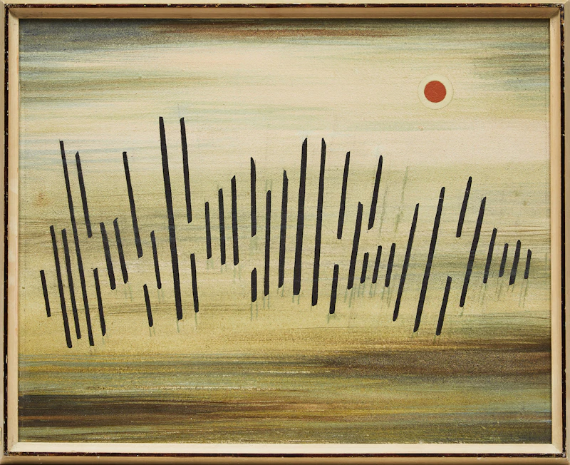 Gordon McKinley Webber, Highway #10, Montana, oil on canvas board - view 2