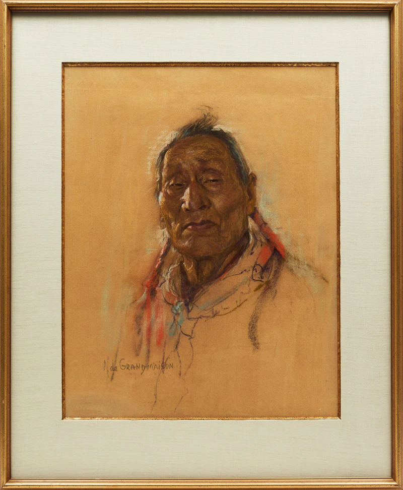 Nicholas de Grandmaison, Chief Joseph Heavy Shield, pastel on paper - view 2