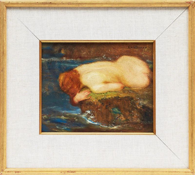 Frederick Sproston Challener, The Mermaid, oil on board - view 2